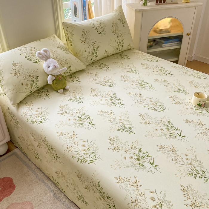 91家纺网 家纺一手货源 找家纺 漫仙阁家纺 2026新款老粗布床单系列 微风徐徐