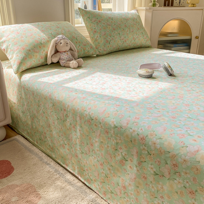 91家纺网 家纺一手货源 找家纺 漫仙阁家纺 2026新款老粗布床单系列 夏花