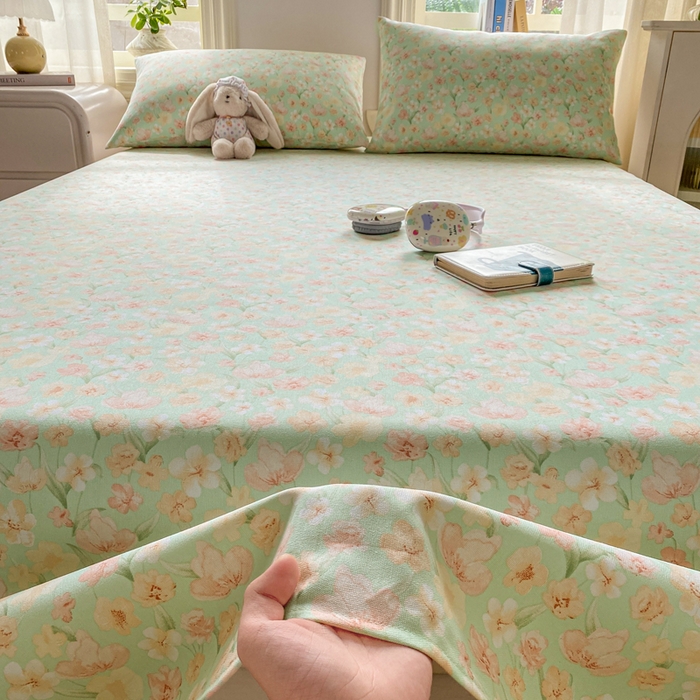 91家纺网 家纺一手货源 找家纺 漫仙阁家纺 2026新款老粗布床单系列 夏花