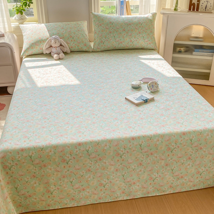 91家纺网 家纺一手货源 找家纺 漫仙阁家纺 2026新款老粗布床单系列 夏花