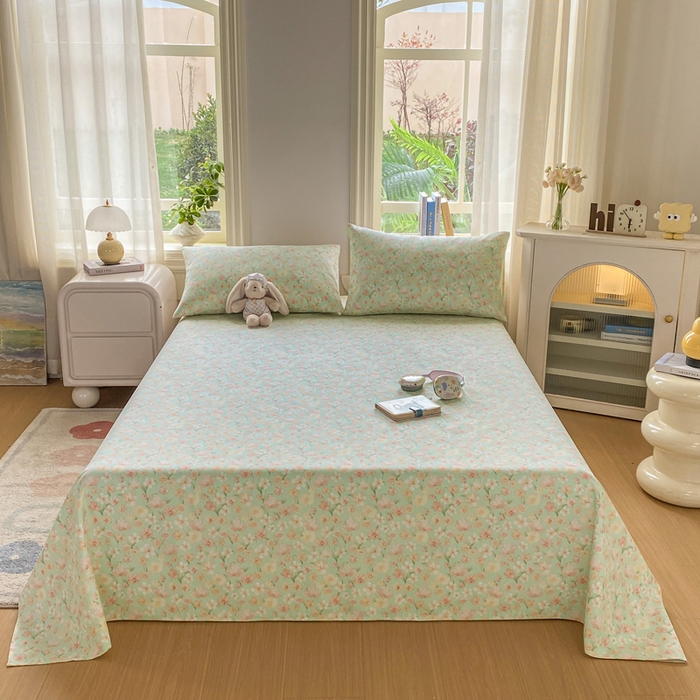 91家纺网 家纺一手货源 找家纺 漫仙阁家纺 2026新款老粗布床单系列 夏花