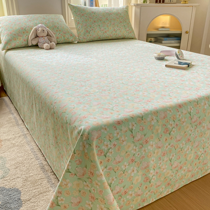 91家纺网 家纺一手货源 找家纺 漫仙阁家纺 2026新款老粗布床单系列 夏花