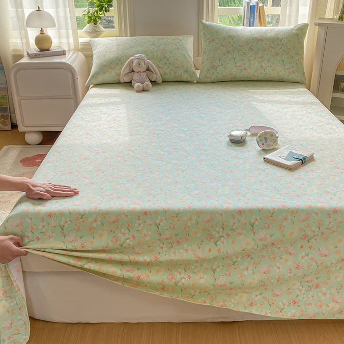 91家纺网 家纺一手货源 找家纺 漫仙阁家纺 2026新款老粗布床单系列 夏花