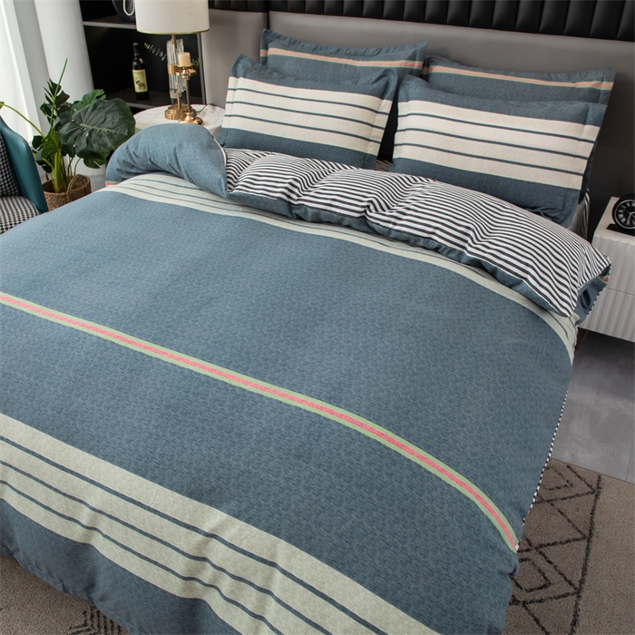 91家纺网 家纺一手货源 找家纺 佳宇轩 2026新款爆款140克独版植物羊绒加厚斜纹磨毛四件套 绅士