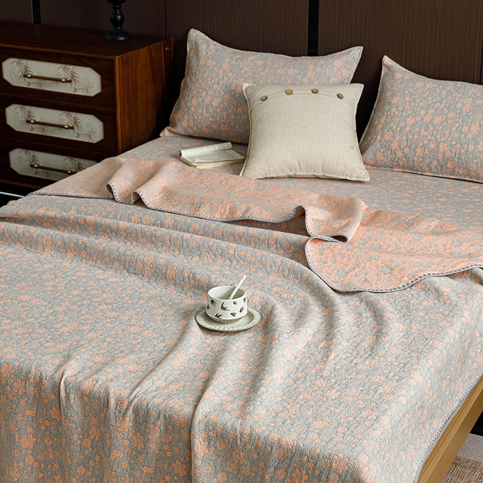 91家纺网 家纺一手货源 找家纺 悦然毛巾被 2026新款全棉三层纱A类多功能毛巾被休闲毯夏被床盖床单 森系呼吸