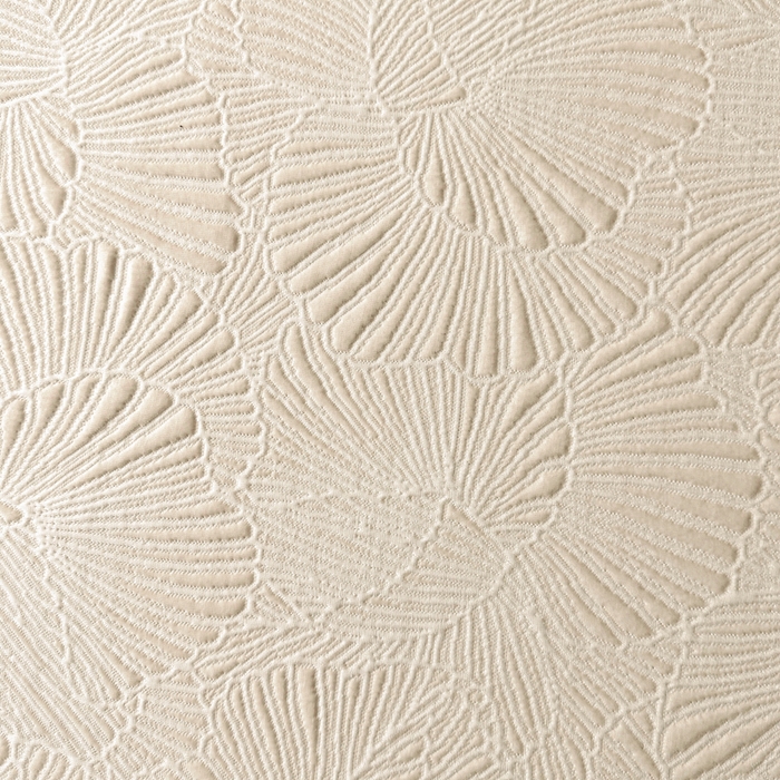 91家纺网 家纺一手货源 找家纺 绒艺席业 2026年新款立体浮雕工艺正宗凉感豆豆席凉席席子-平铺款 豆豆银杏叶-米色