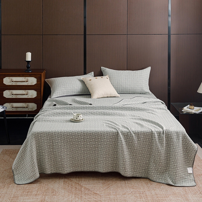 悦然毛巾被 2026新款全棉三层纱A类多功能毛巾被休闲毯夏被床盖床单 云絮柔织