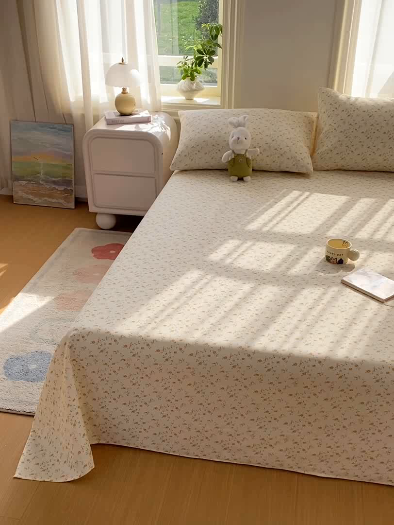 91家纺网 家纺一手货源 找家纺 漫仙阁家纺 2026新款老粗布床单系列 雅韵