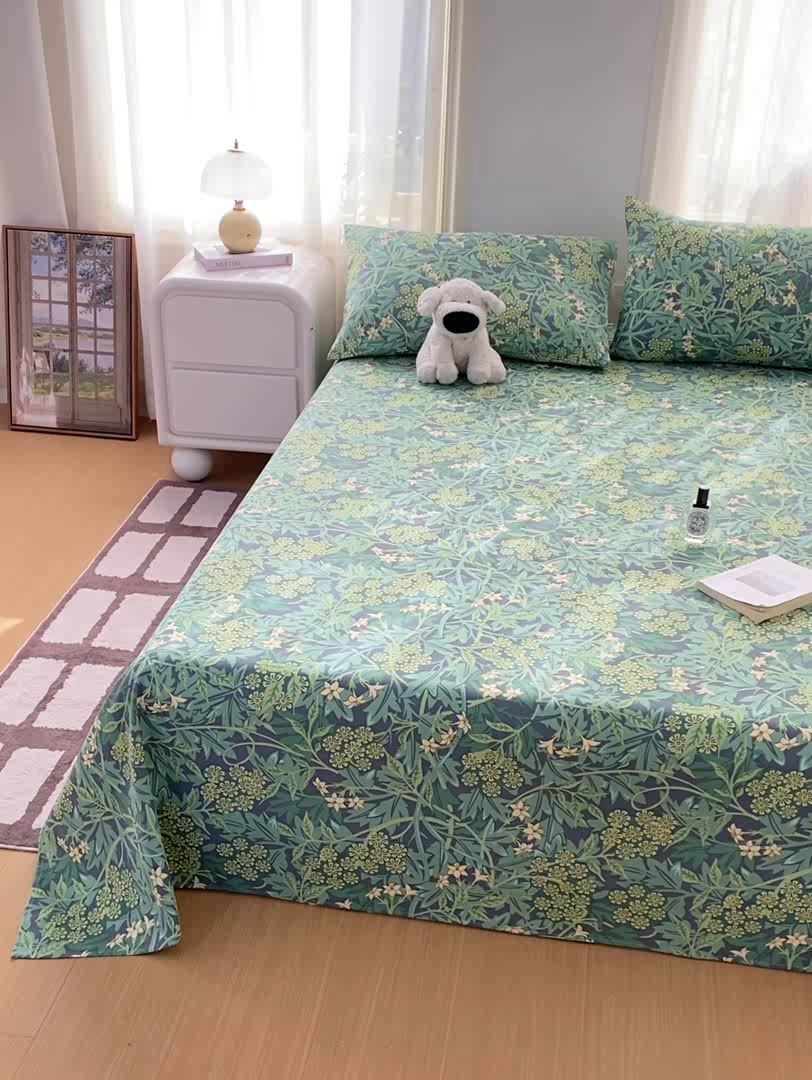 91家纺网 家纺一手货源 找家纺 漫仙阁家纺 2026新款老粗布床单系列 挪威森林