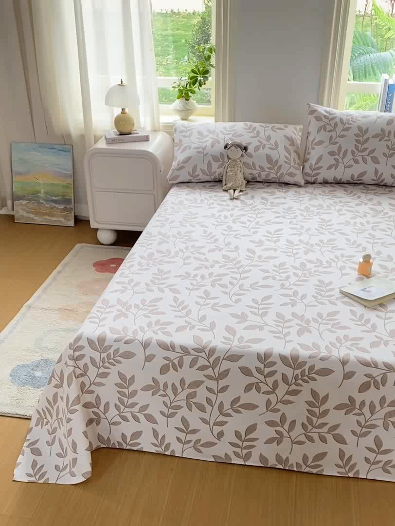 91家纺网 家纺一手货源 找家纺 漫仙阁家纺 2026新款老粗布床单系列 南枝