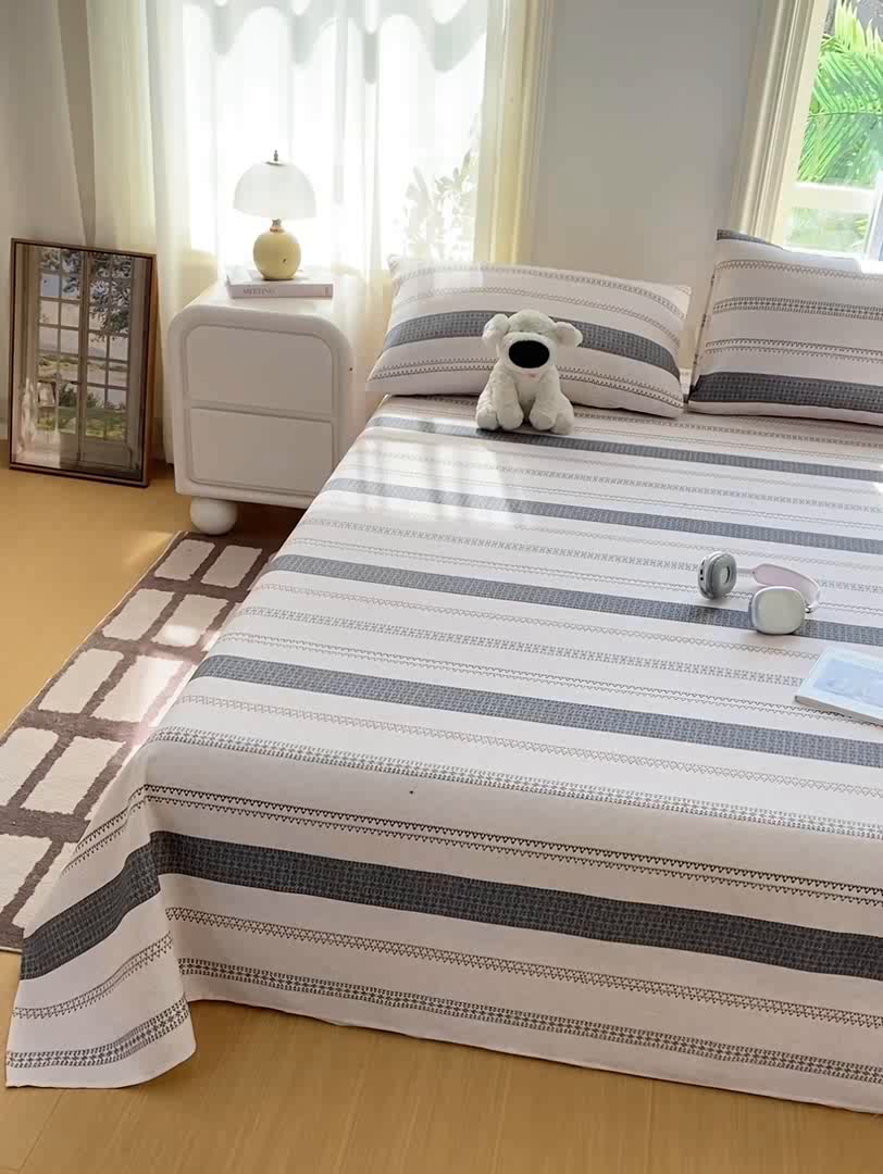 91家纺网 家纺一手货源 找家纺 漫仙阁家纺 2026新款老粗布床单系列 流金岁月