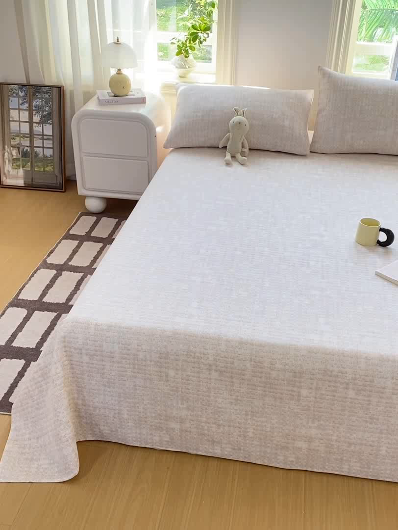 91家纺网 家纺一手货源 找家纺 漫仙阁家纺 2026新款老粗布床单系列 简格