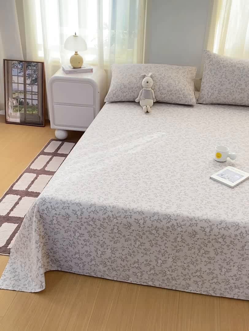 91家纺网 家纺一手货源 找家纺 漫仙阁家纺 2026新款老粗布床单系列 集雅