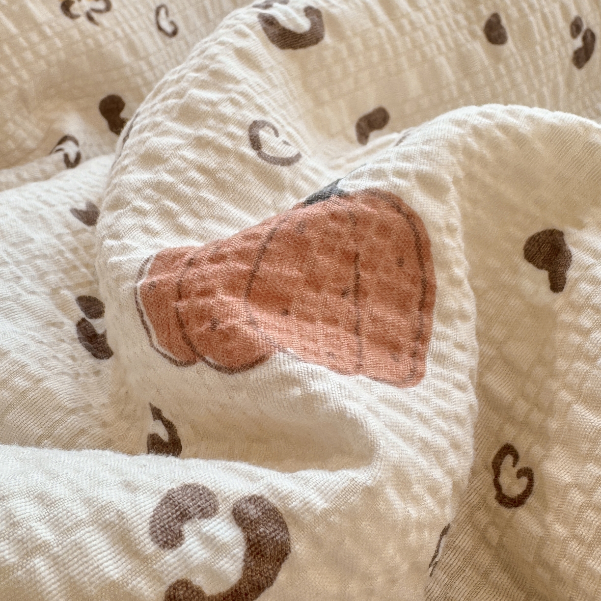 91家纺网 家纺一手货源 找家纺 慕澄家纺 2026新款泡芙棉贝壳边印花夏被四件套 夏被-栗栗南瓜派