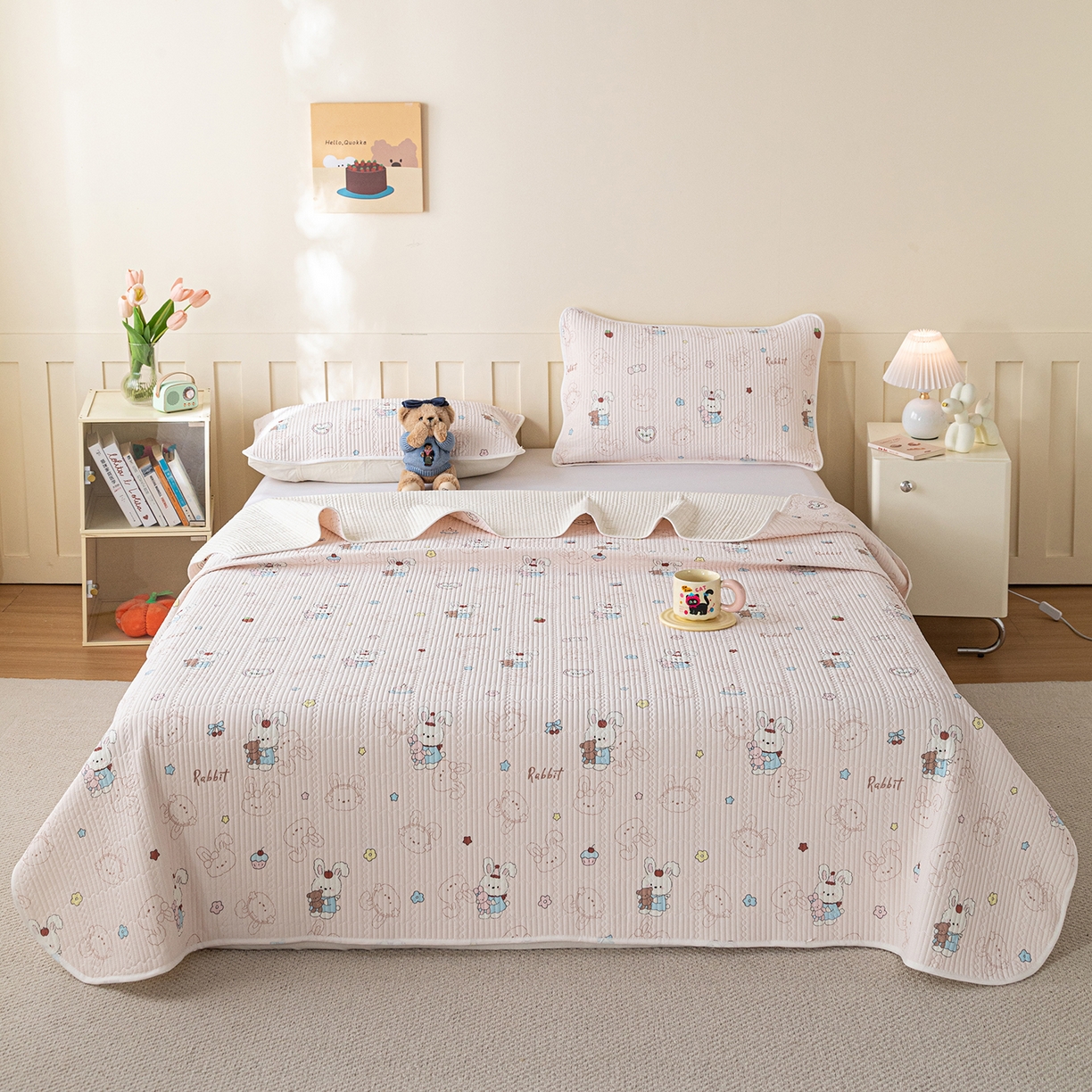 91家纺网 家纺一手货源 找家纺 （总）源舜家纺 2026新款锦氨印花凉感床盖三件套