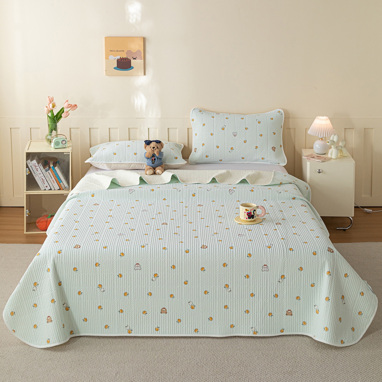 91家纺网 家纺一手货源 找家纺 （总）源舜家纺 2026新款锦氨印花凉感床盖三件套