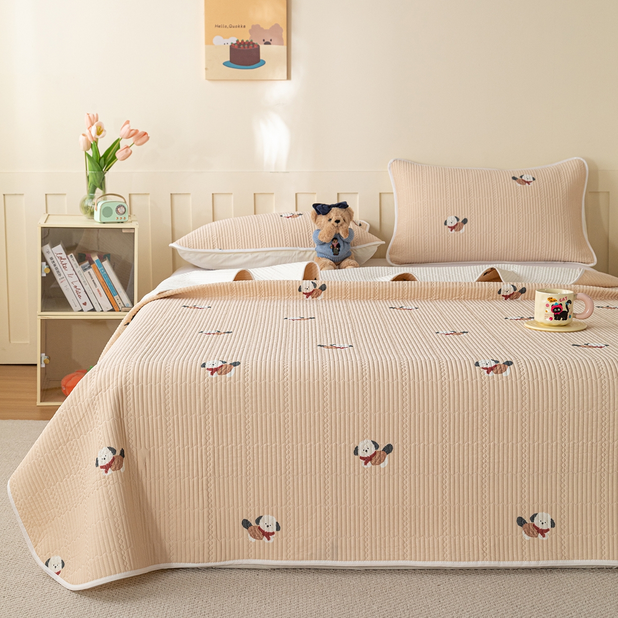 91家纺网 家纺一手货源 找家纺 （总）源舜家纺 2026新款锦氨印花凉感床盖三件套