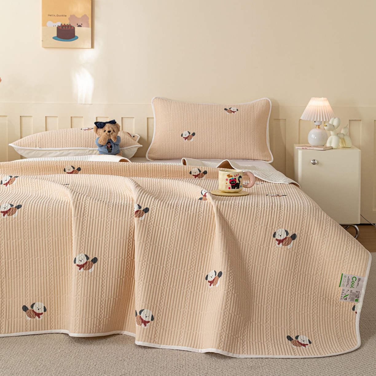 91家纺网 家纺一手货源 找家纺 （总）源舜家纺 2026新款锦氨印花凉感床盖三件套