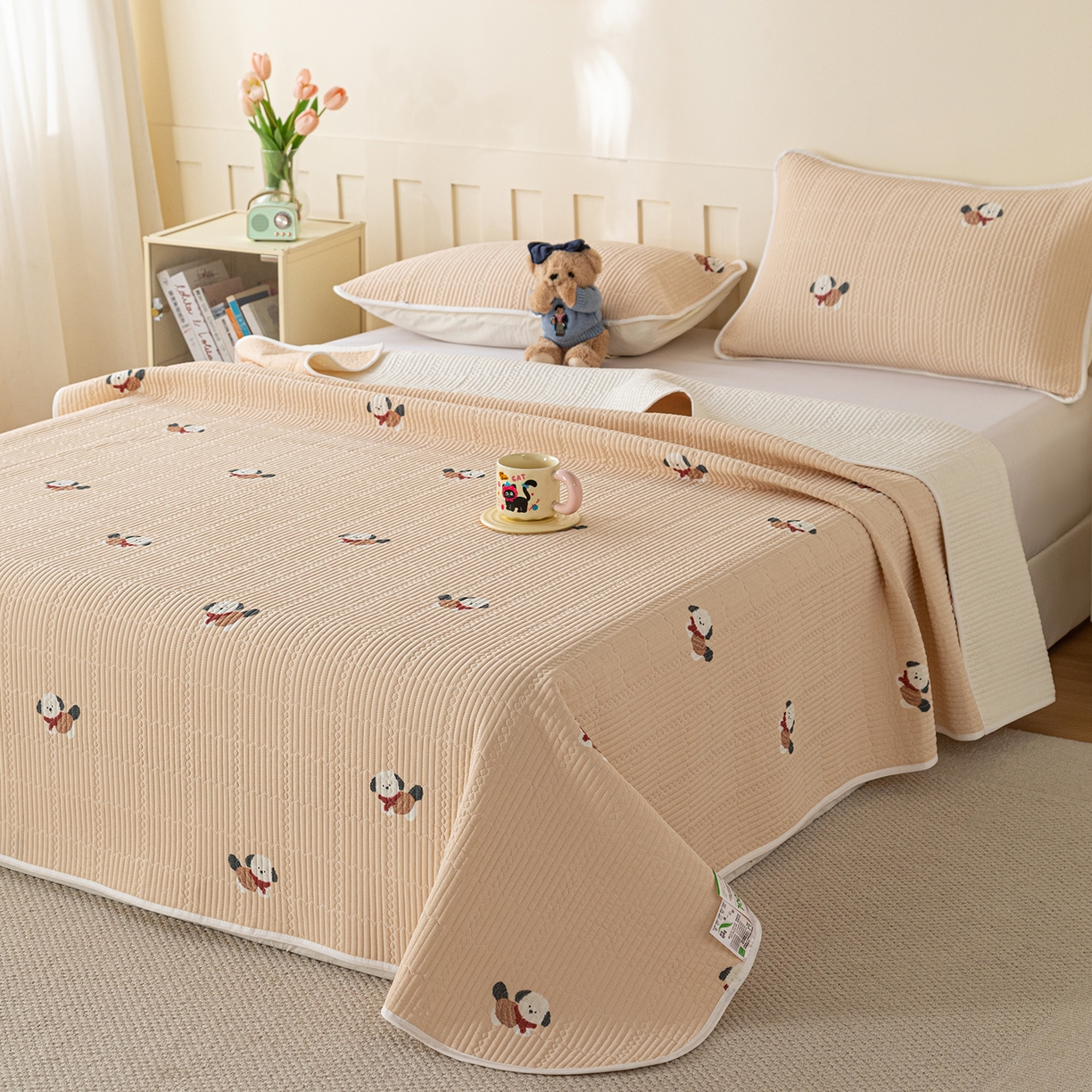 91家纺网 家纺一手货源 找家纺 （总）源舜家纺 2026新款锦氨印花凉感床盖三件套