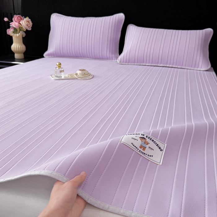 91家纺网 家纺一手货源 找家纺 （总）麋兔 2026新款纯色朵朵小熊冰蚕丝软席