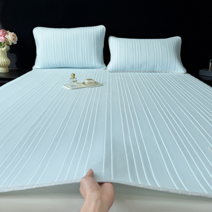 91家纺网 家纺一手货源 找家纺 （总）麋兔 2026新款纯色朵朵小熊冰蚕丝软席