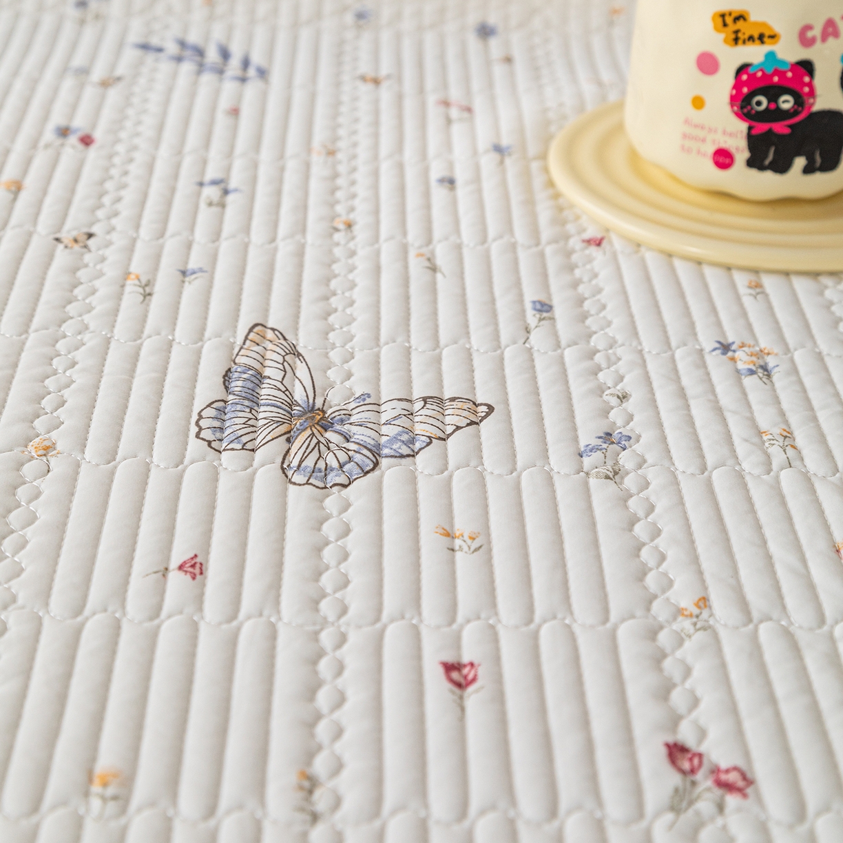 91家纺网 家纺一手货源 找家纺 源舜家纺 2026新款锦氨印花凉感床盖三件套 梦境