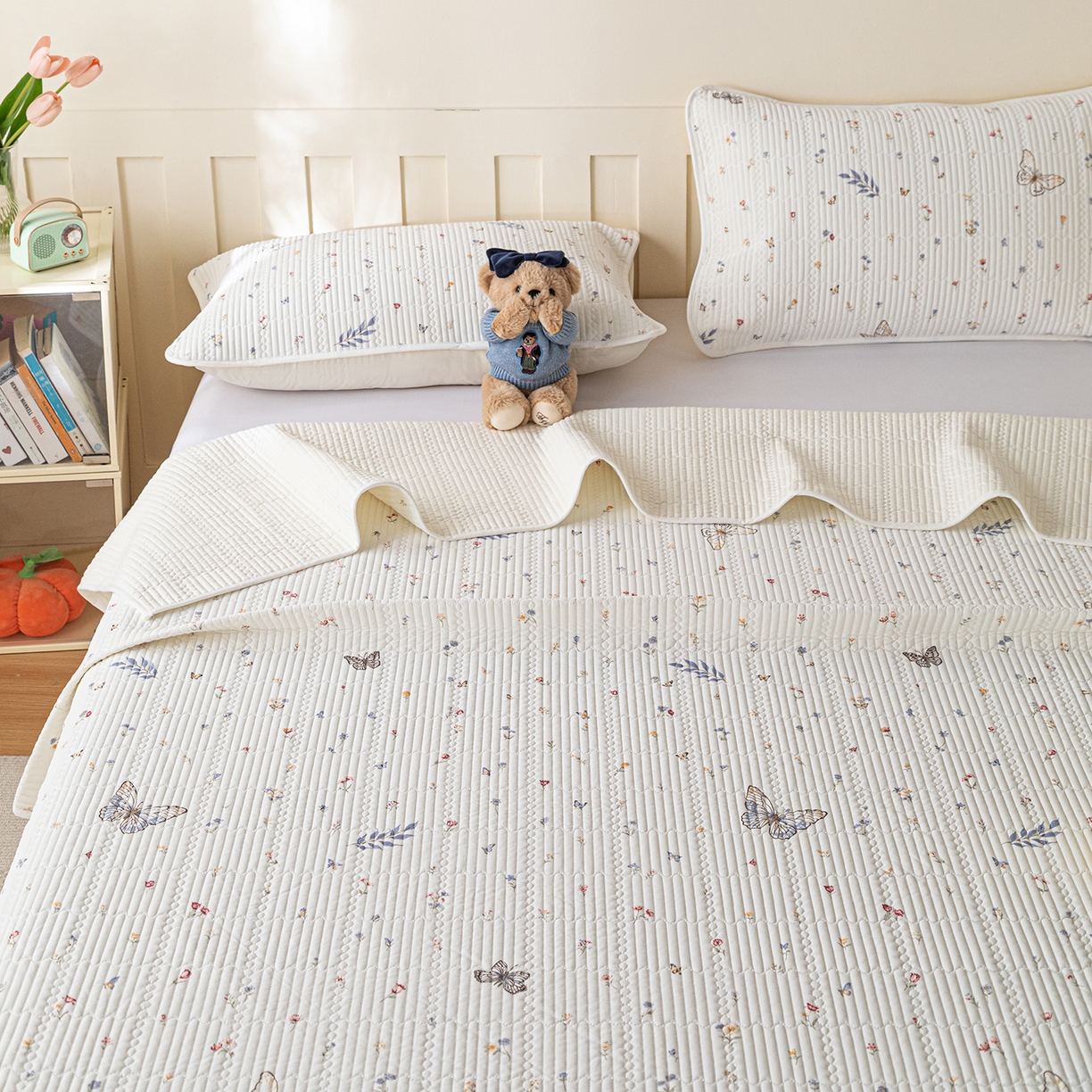 91家纺网 家纺一手货源 找家纺 源舜家纺 2026新款锦氨印花凉感床盖三件套 梦境