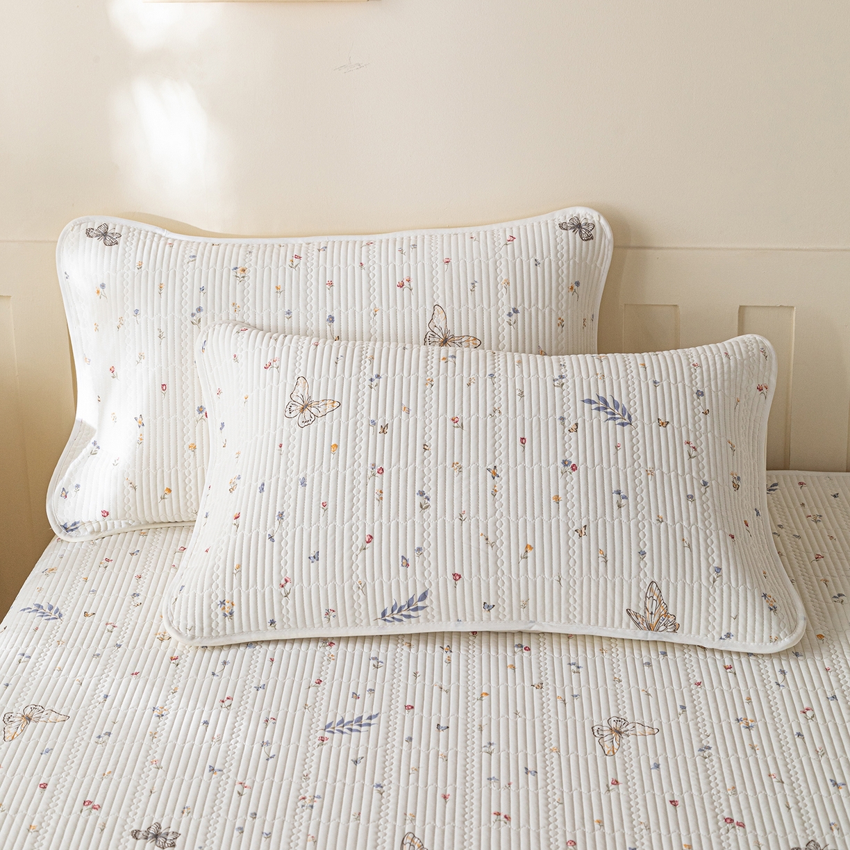 91家纺网 家纺一手货源 找家纺 源舜家纺 2026新款锦氨印花凉感床盖三件套 梦境