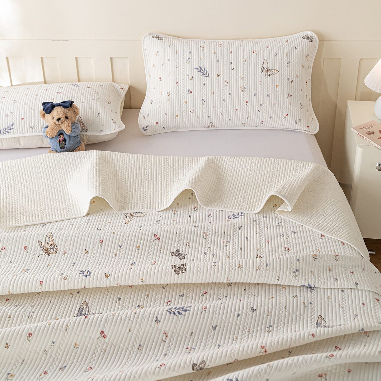 91家纺网 家纺一手货源 找家纺 源舜家纺 2026新款锦氨印花凉感床盖三件套 梦境