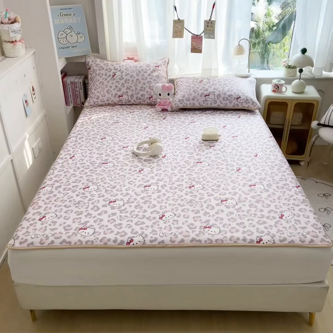 91家纺网 家纺一手货源 找家纺 （总）莱米家纺 2026新款斜纹凉感床席冰豆豆系列