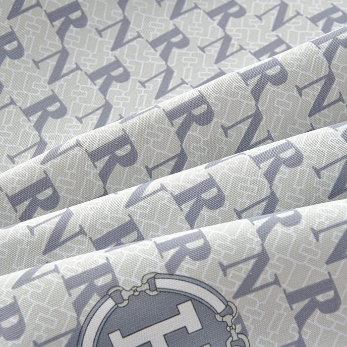 91家纺网 家纺一手货源 找家纺 星窝家纺 2026新款花边老粗布凉席三件套 潮流字母-灰