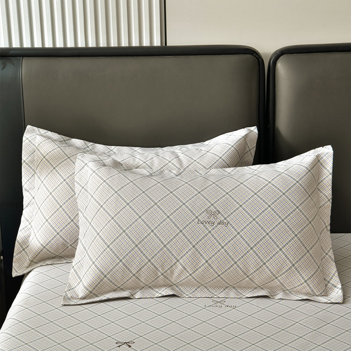 91家纺网 家纺一手货源 找家纺 星窝家纺 2026新款花边老粗布凉席三件套 初恋心语