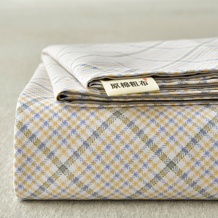 91家纺网 家纺一手货源 找家纺 星窝家纺 2026新款花边老粗布凉席三件套 初恋心语