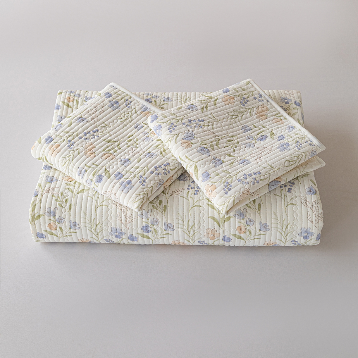 91家纺网 家纺一手货源 找家纺 源舜家纺 2026新款锦氨印花凉感床盖三件套 筱花