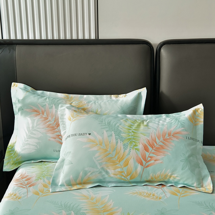 91家纺网 家纺一手货源 找家纺 星窝家纺 2026新款花边老粗布凉席三件套 春风里-绿