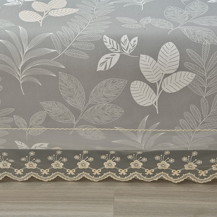 91家纺网 家纺一手货源 找家纺 星窝家纺 2026新款花边老粗布凉席三件套 春旭日-灰