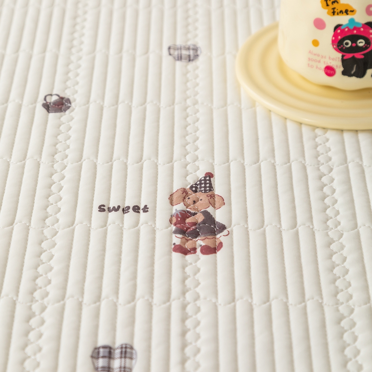 91家纺网 家纺一手货源 找家纺 源舜家纺 2026新款锦氨印花凉感床盖三件套 优漫卡通