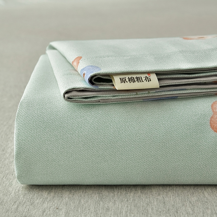 91家纺网 家纺一手货源 找家纺 星窝家纺 2026新款花边老粗布凉席三件套 嘉百丽-绿