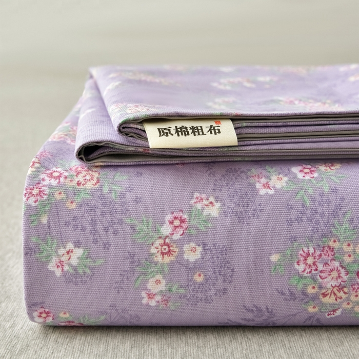 91家纺网 家纺一手货源 找家纺 星窝家纺 2026新款花边老粗布凉席三件套 绮梦韵彩