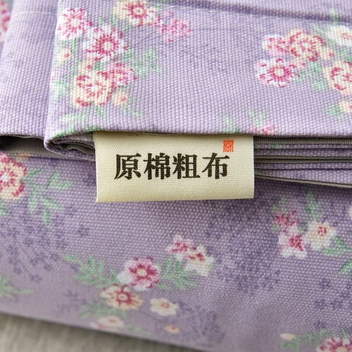 91家纺网 家纺一手货源 找家纺 星窝家纺 2026新款花边老粗布凉席三件套 绮梦韵彩