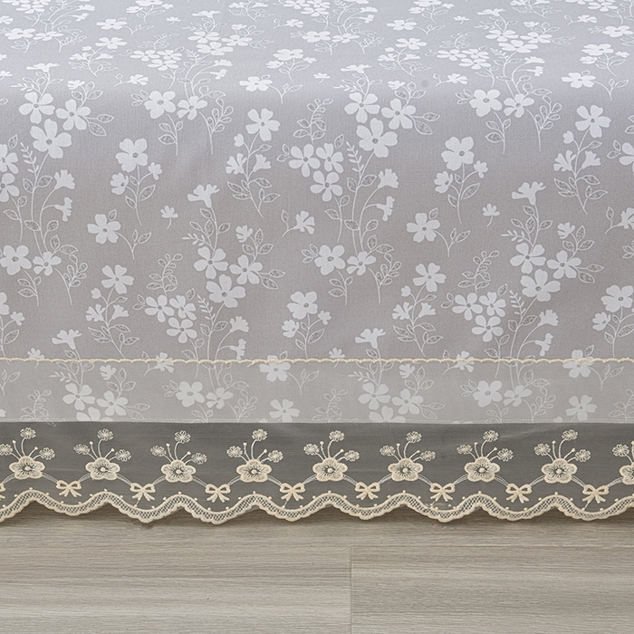 91家纺网 家纺一手货源 找家纺 星窝家纺 2026新款花边老粗布凉席三件套 沁风花巷