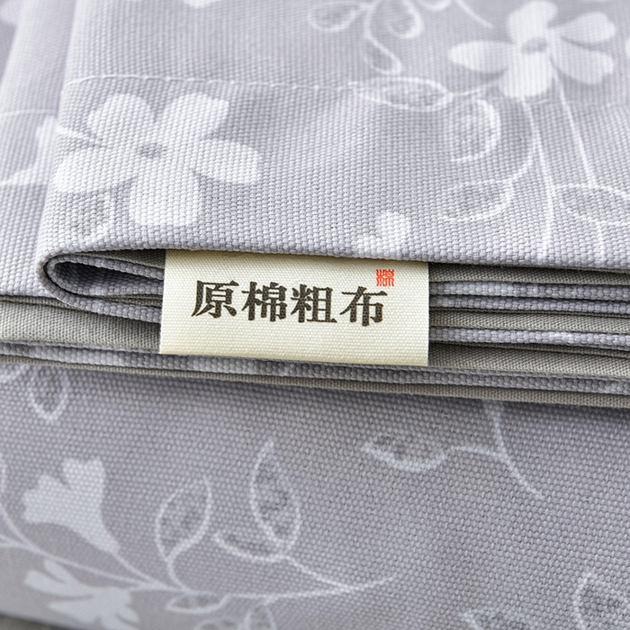 91家纺网 家纺一手货源 找家纺 星窝家纺 2026新款花边老粗布凉席三件套 沁风花巷