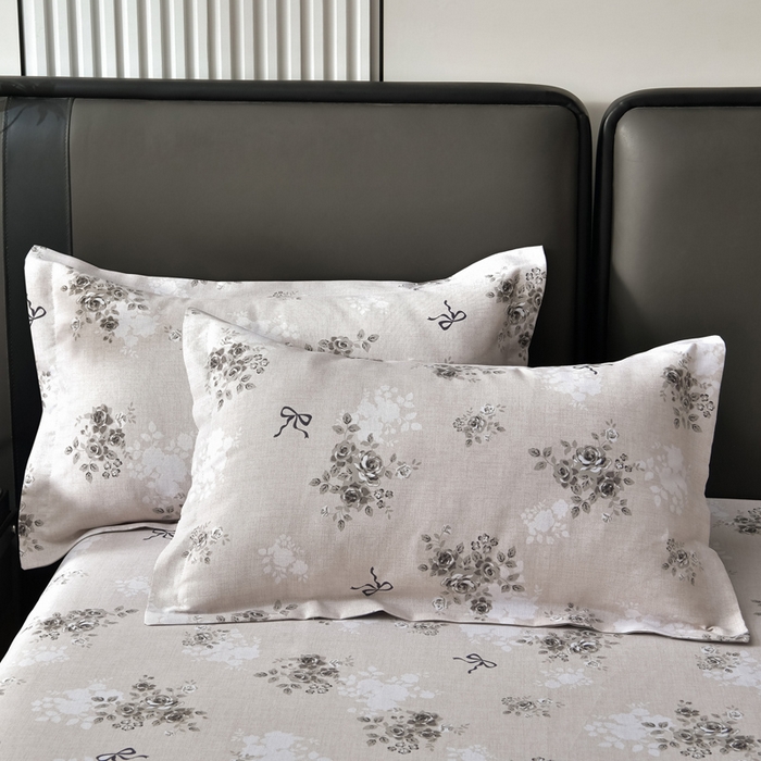 91家纺网 家纺一手货源 找家纺 星窝家纺 2026新款花边老粗布凉席三件套 若瑄