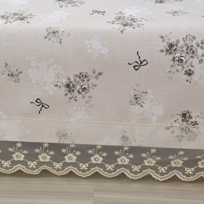 91家纺网 家纺一手货源 找家纺 星窝家纺 2026新款花边老粗布凉席三件套 若瑄