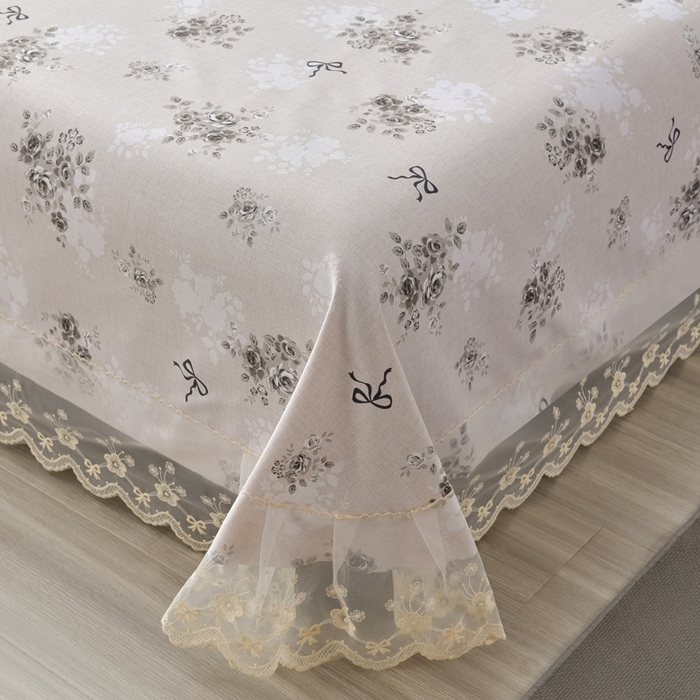 91家纺网 家纺一手货源 找家纺 星窝家纺 2026新款花边老粗布凉席三件套 若瑄