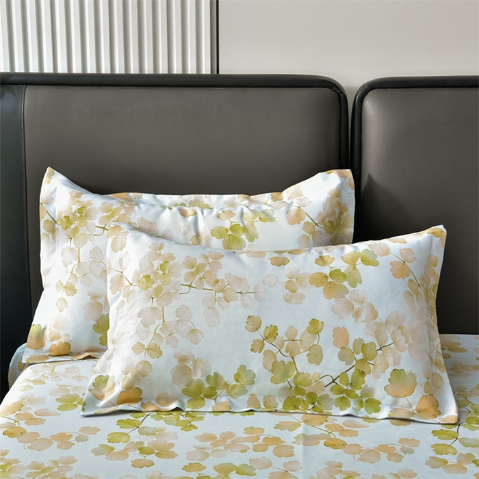 91家纺网 家纺一手货源 找家纺 星窝家纺 2026新款花边老粗布凉席三件套 宛若黎光-绿