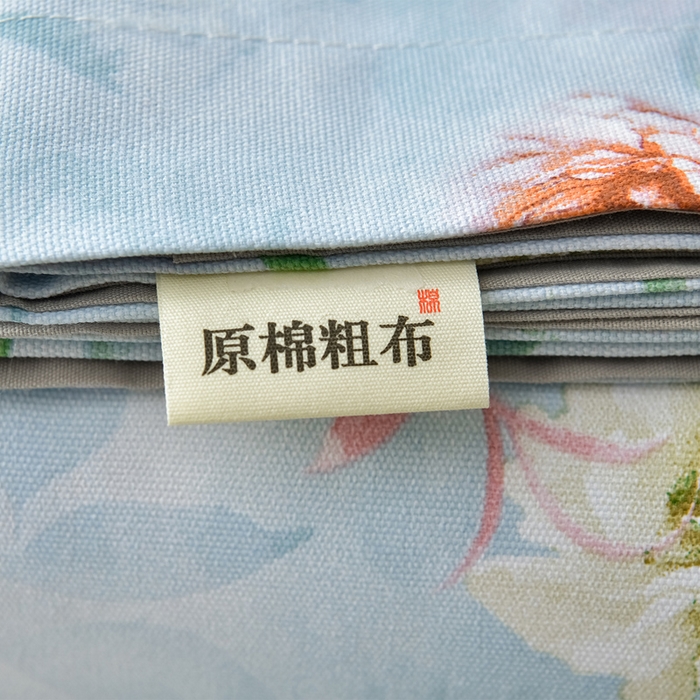 91家纺网 家纺一手货源 找家纺 星窝家纺 2026新款花边老粗布凉席三件套 微澜