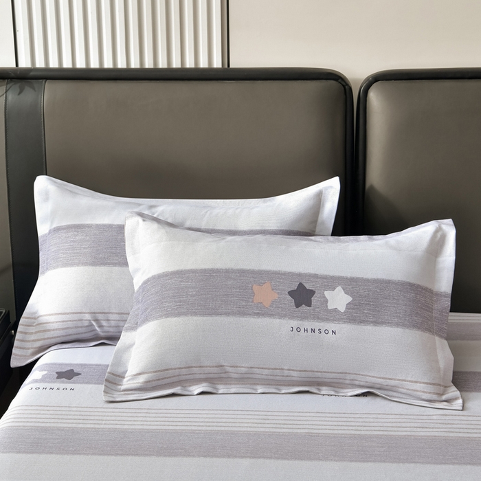 91家纺网 家纺一手货源 找家纺 星窝家纺 2026新款花边老粗布凉席三件套 星辰-灰