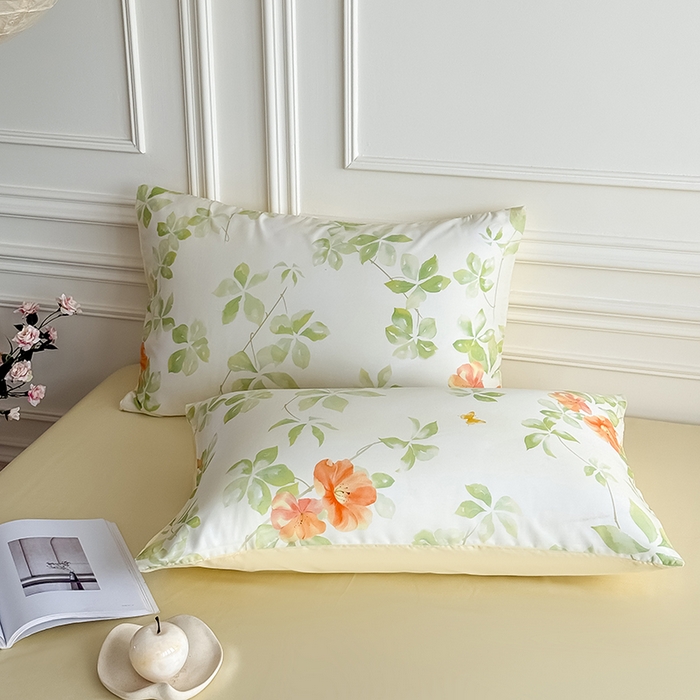 91家纺网 家纺一手货源 找家纺 Mr.pig猪先生水洗棉 2026新款A类天丝莱赛尔数码印花四件套夏季凉感丝滑被套床单床上用品（展示价格为控价，实际价格请联系客服） 琉夏