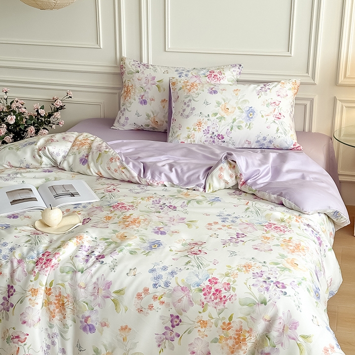 91家纺网 家纺一手货源 找家纺 Mr.pig猪先生水洗棉 2026新款A类天丝莱赛尔数码印花四件套夏季凉感丝滑被套床单床上用品（展示价格为控价，实际价格请联系客服） 轻漾花居